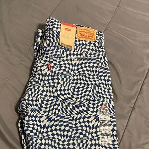 Levi's Optical Illusion Blue and White Jeans